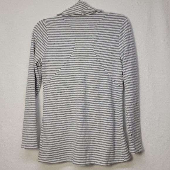49. Andree by Unit Coat White Gray Striped Sz S - Picture 2 of 7